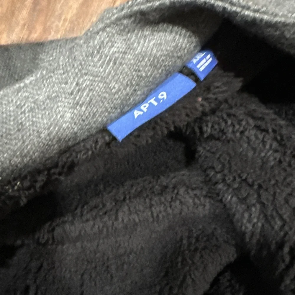 Mens Hightown Gray Full Zip Fleece Sherpa Lined Jacket XXL Apt 9